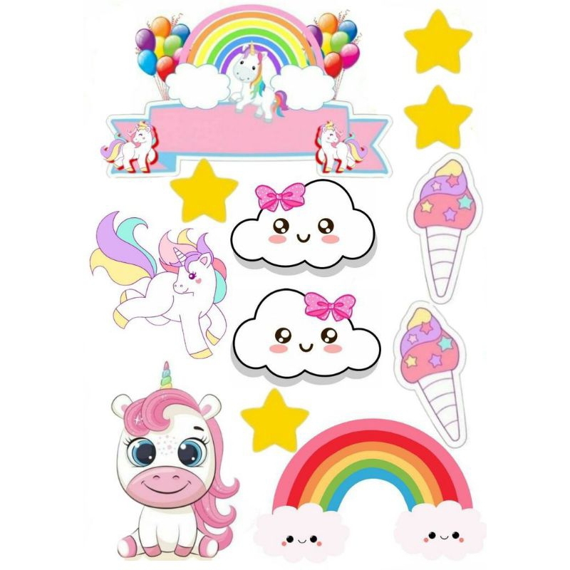 Jual Topper Cake ULTAH Dekorasi Kue Ulang Tahun Karakter Kuda Poni Bisa