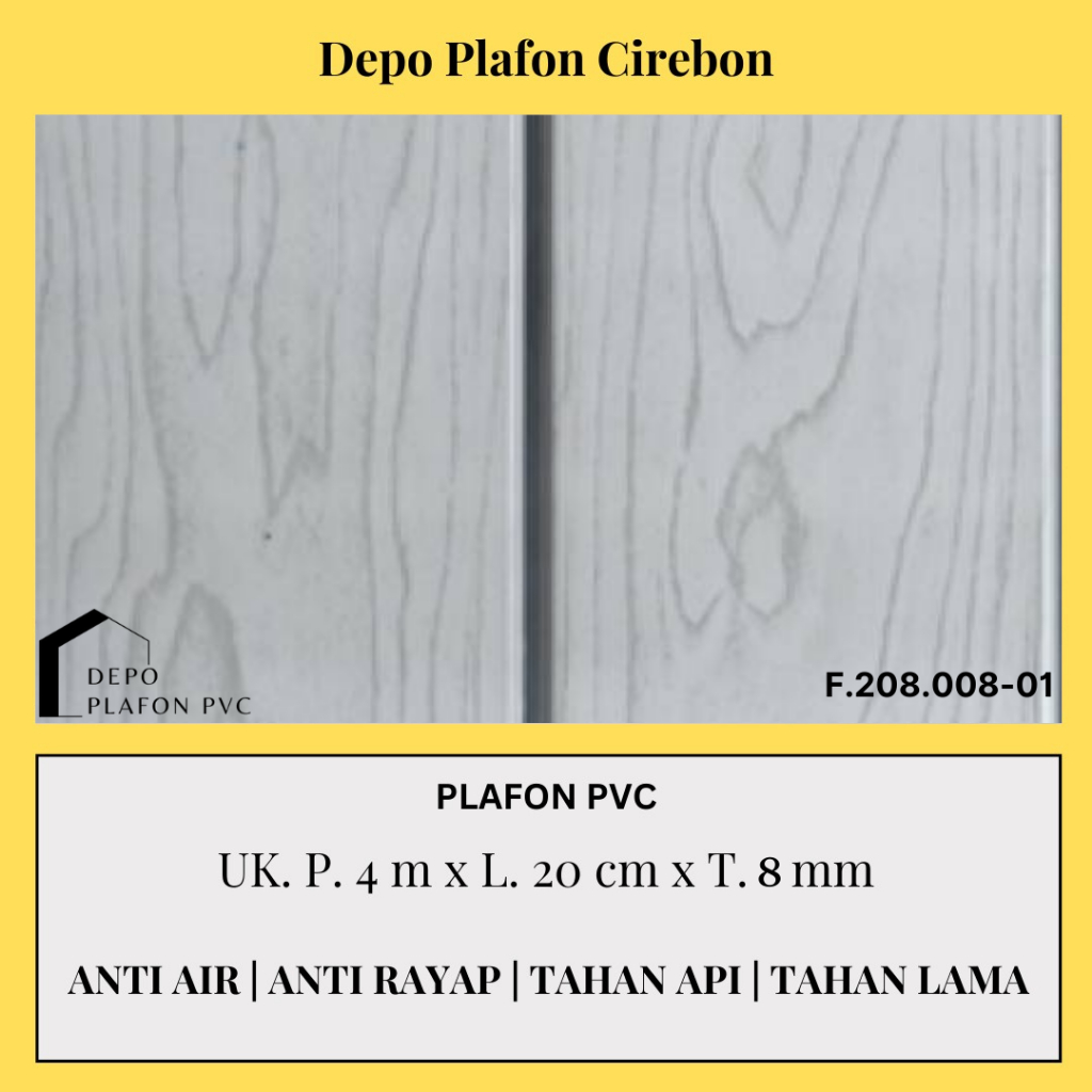 Jual PLAFON PVC MURAH 8mm MERK SINARFON | Shopee Indonesia