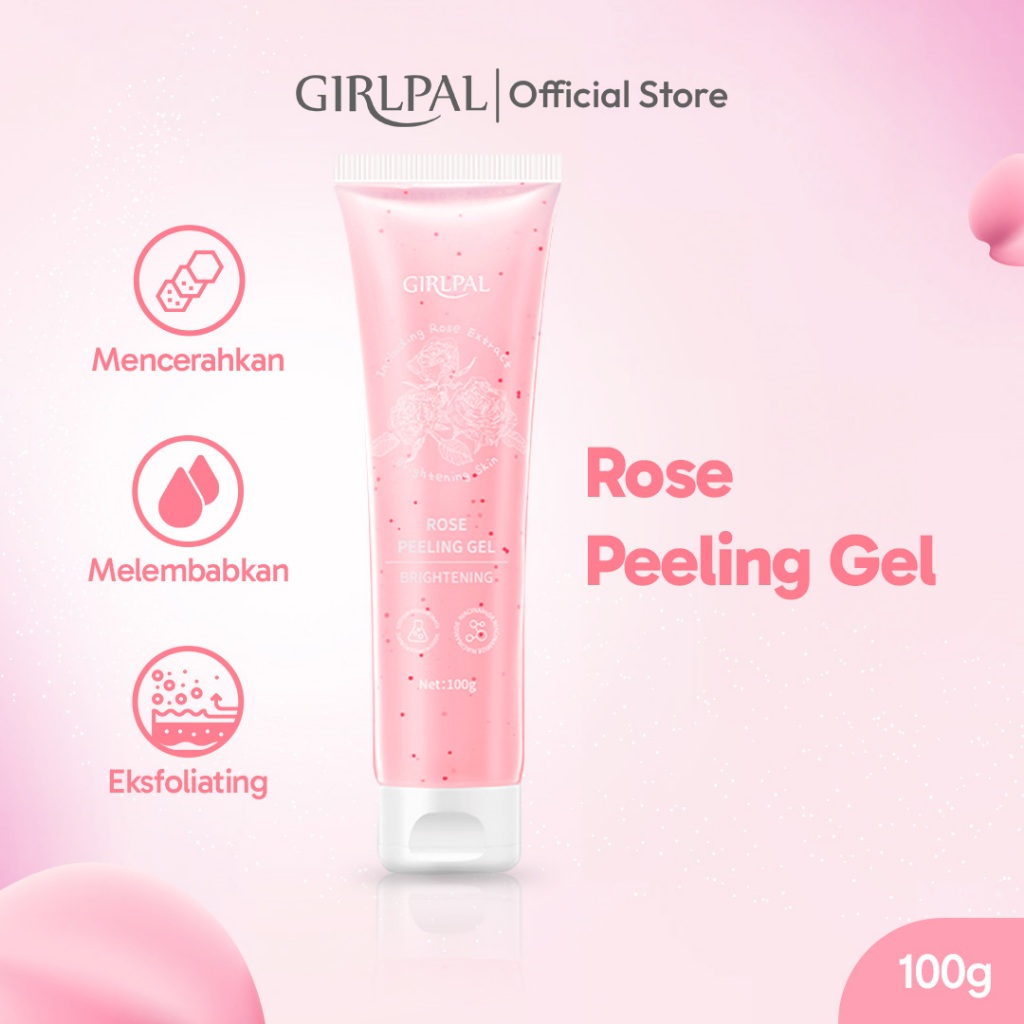 Jual [BPOM] GIRLPAL Rose Brightening Peeling Gel Niacinamide Facial