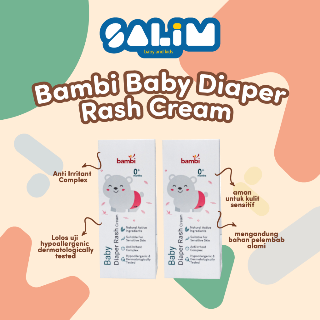 Jual Bambi Baby Diaper Rash Cream 50ml ( Tube ) | Shopee Indonesia