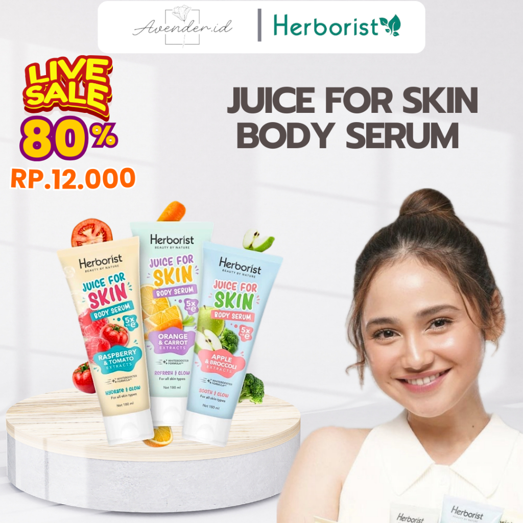 Jual (GET 1 GIFT) HERBORIST JUICE FOR SKIN BODY SERUM 180ML Body