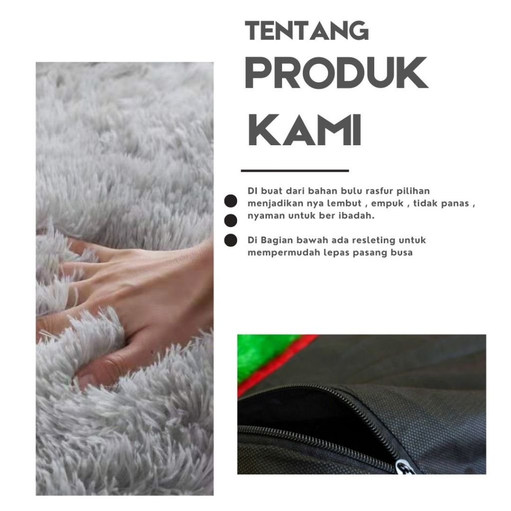 Jual Sajadah Bulu Rasfur 115x65x2.5cm / Sajadah Bulu Empuk / Sajadah ...