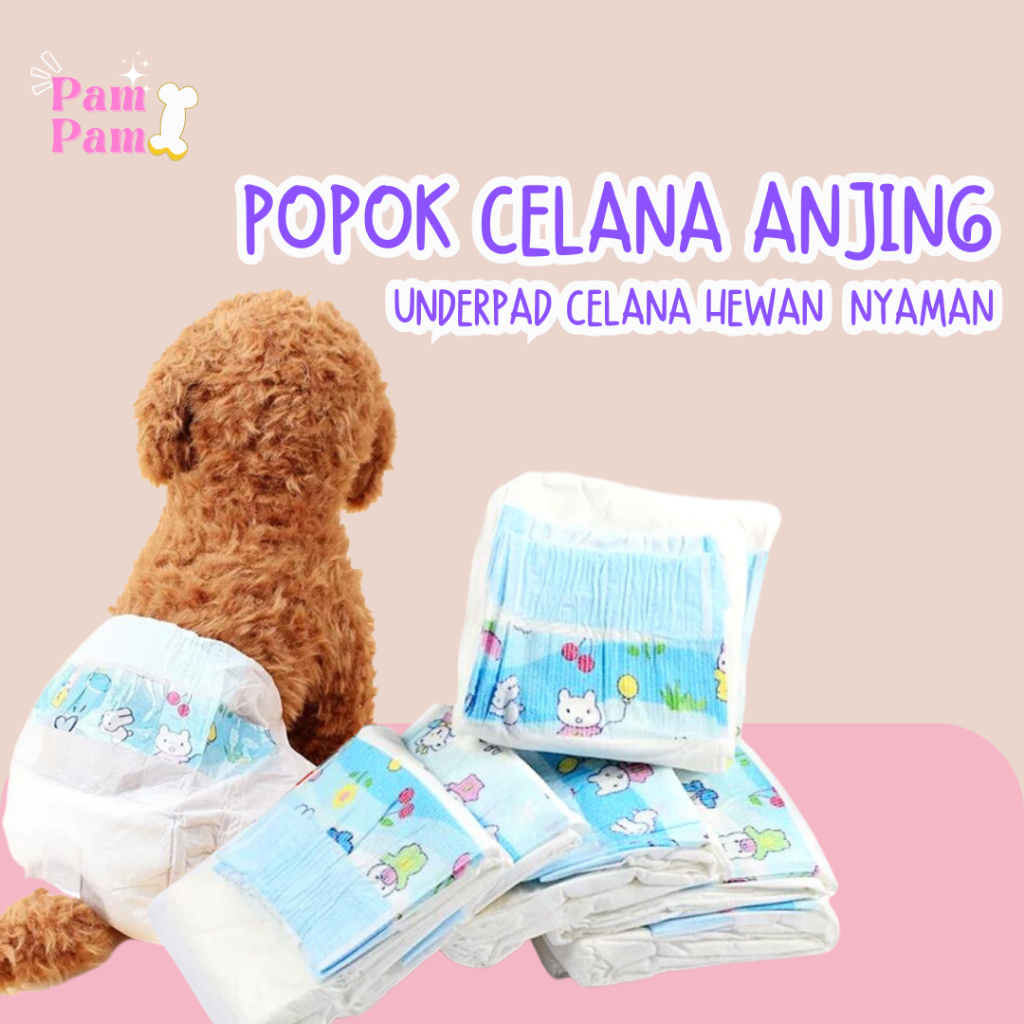 Jual Popok Anjing Kucing Dog Diaper Perlak Kucing Hewan Popok Sekali ...