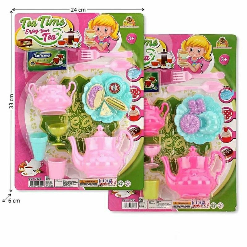 Jual OCT 2225 Mainan Anak Masak Masakan Tea Time - Set Teko Kue ...