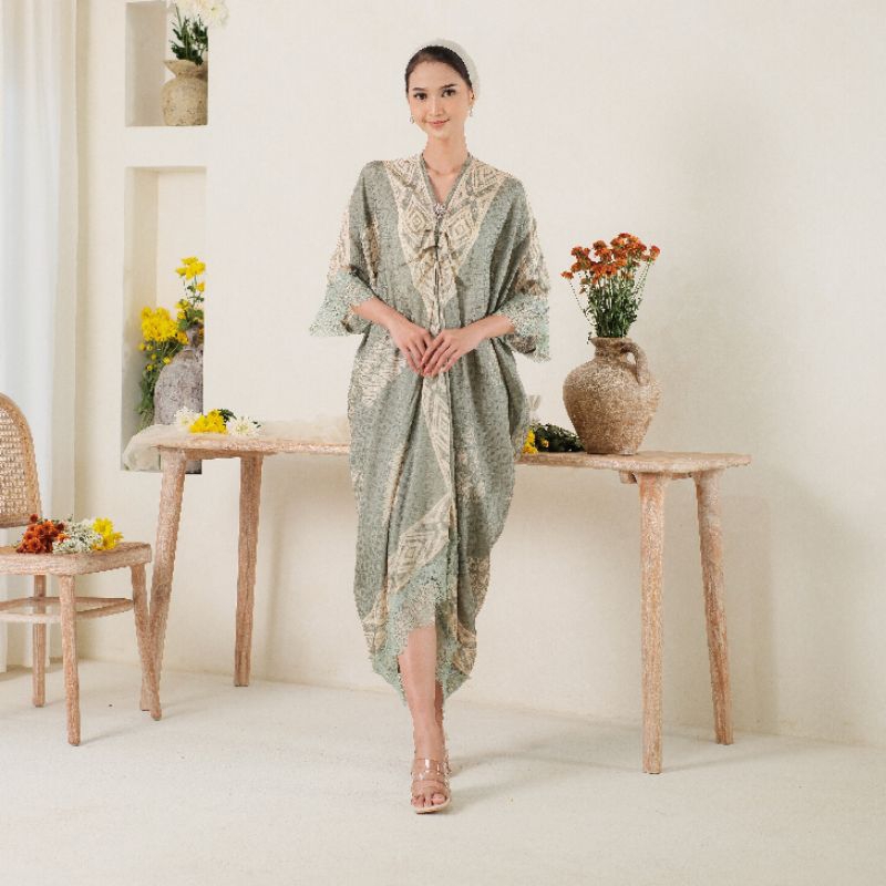 Jual Dress Kaftan Batik Bahan Viscose by Khalisa Batik - Kaftan Lebaran ...