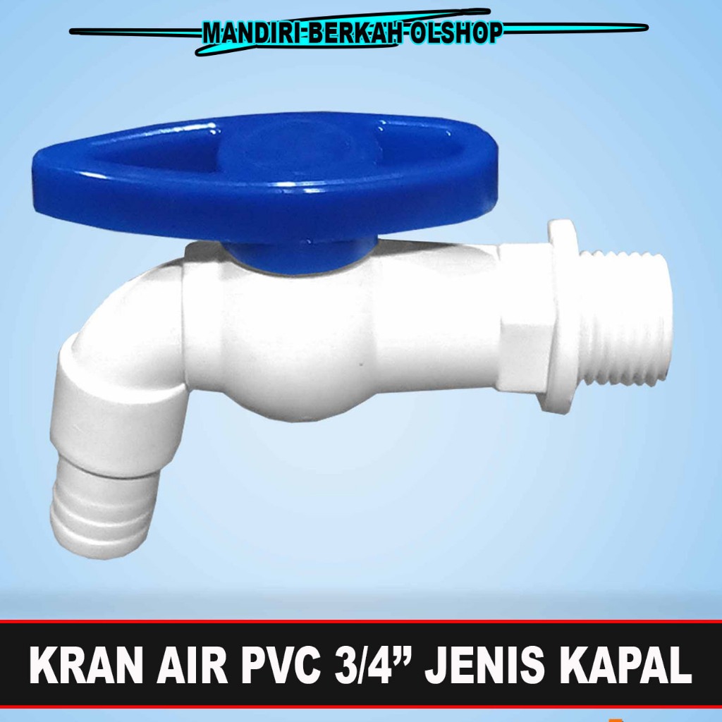 Jual KRAN AIR KAPAL 1/2'' Dan 3/4 INCH 2 in 1 PVC KRAN TAMAN TEMBOK ...