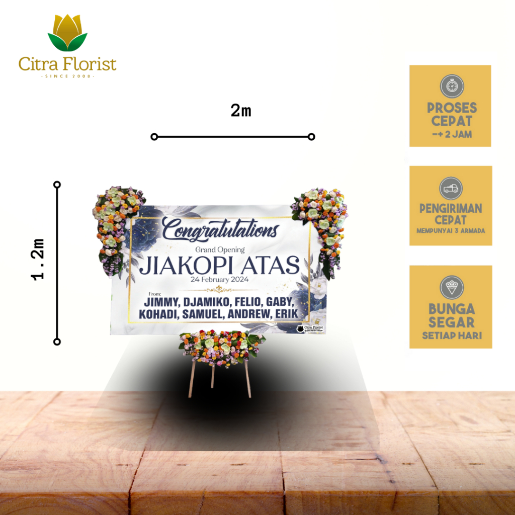 Jual CITRA FLORIST / BUNGA PAPAN SUKSES / KARANGAN BUNGA PAPAN SELAMAT