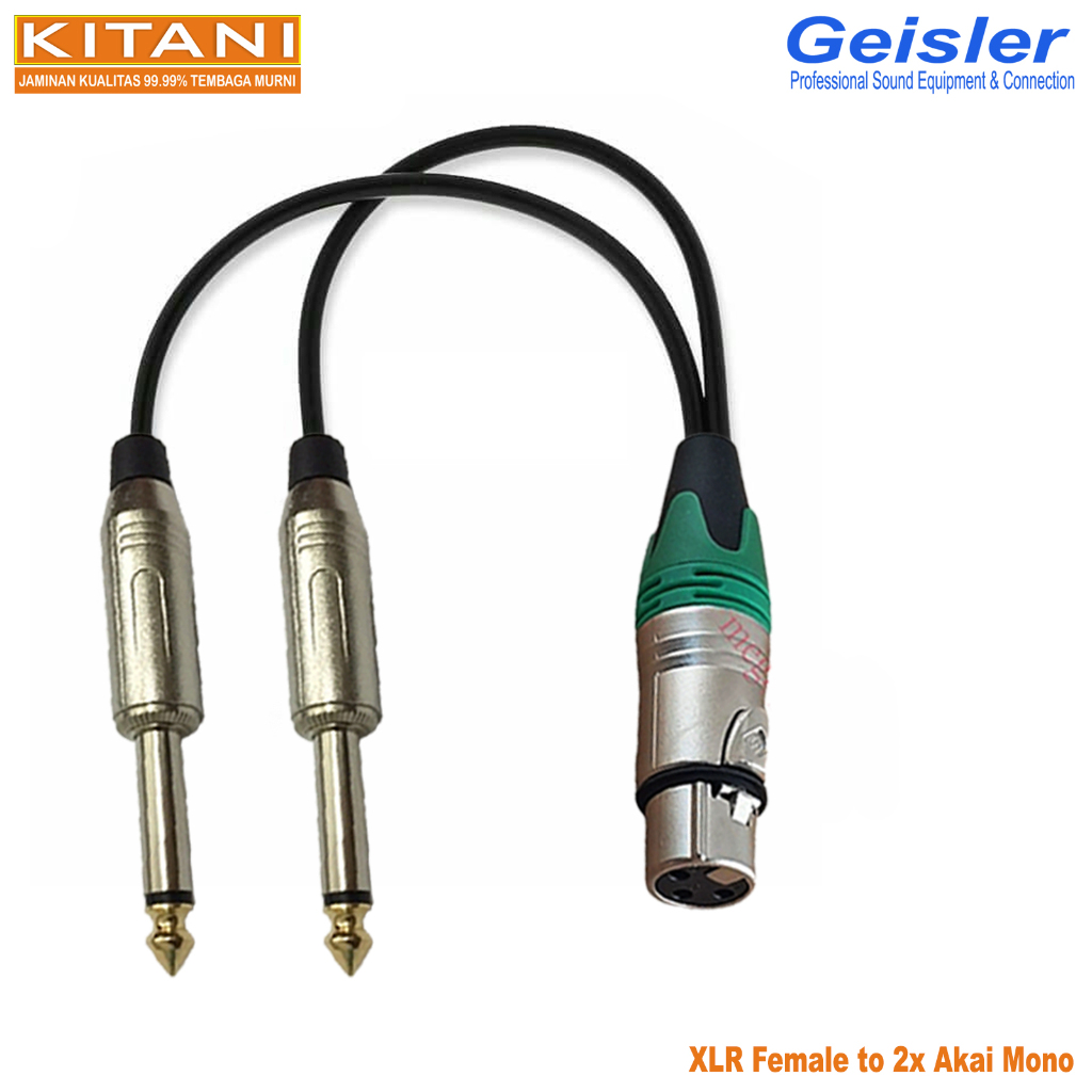 Jual Kabel Cabang Kabel Audio Xlr Female To Akai Mono Geisler Kitani Shopee Indonesia