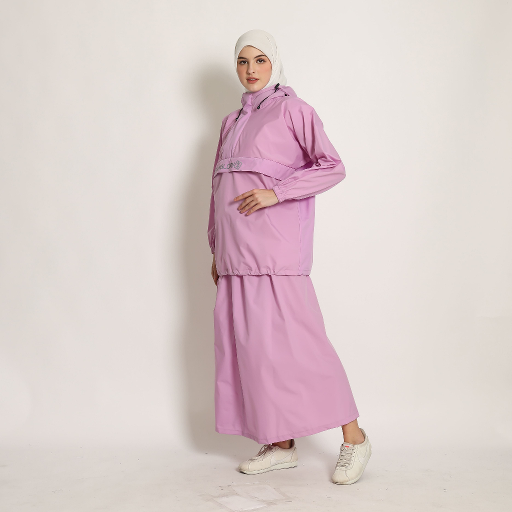 Jual Jas hujan wanita Rok Mantel hujan setelan baju dan rok dewasa
