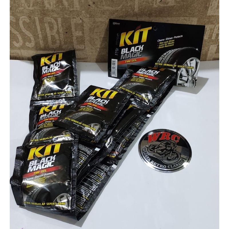 Jual Kit Black Magic Tire Gel Sachet Pengkilap Ban Semir Ban Hitam 35