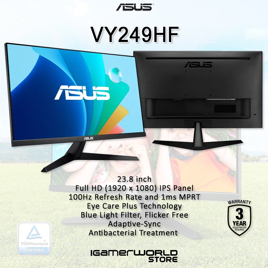 Jual Asus Vy249hf Eye Care 238 Inch Fhd 100hz 1ms Ips Panel Gaming Monitor Shopee Indonesia 6611