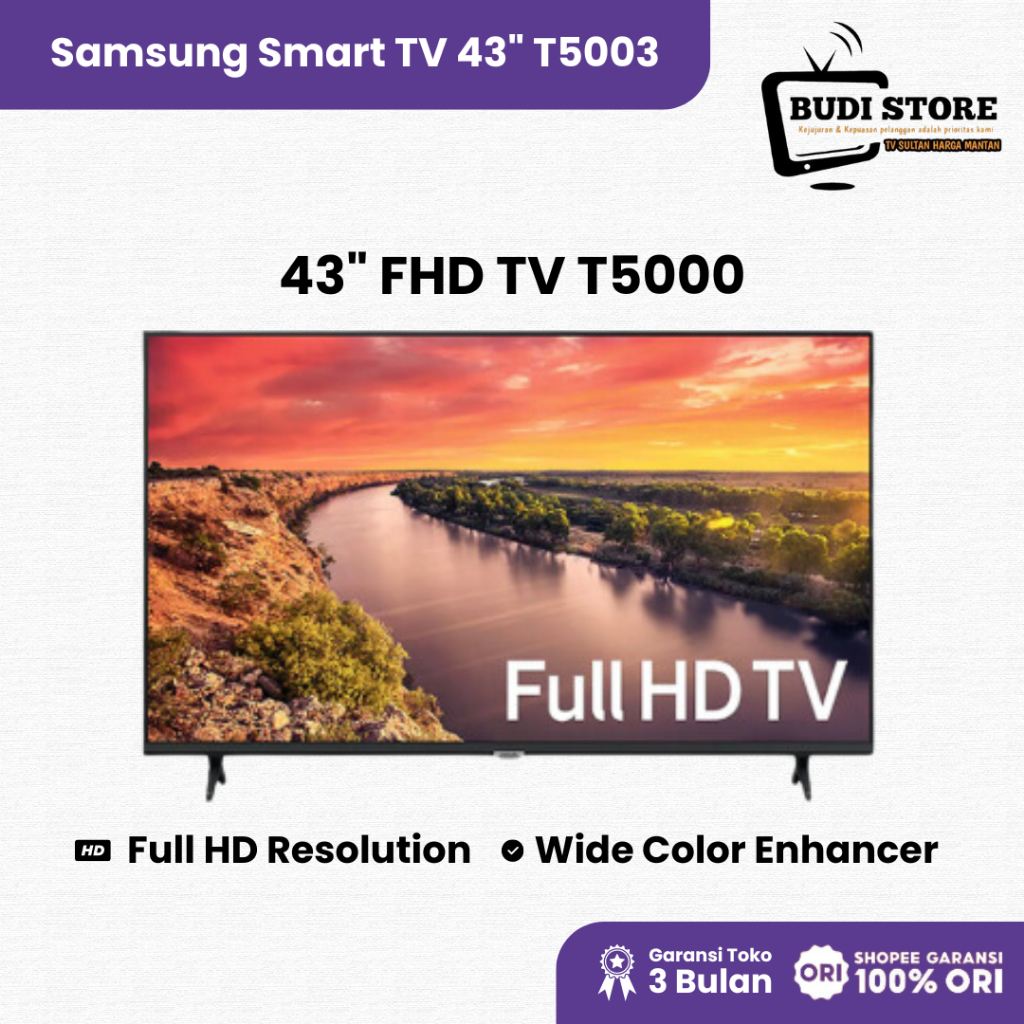 Jual KHUSUS LUAR KOTA Samsung 43 inch Full HD Smart TV T5003 + Packing ...