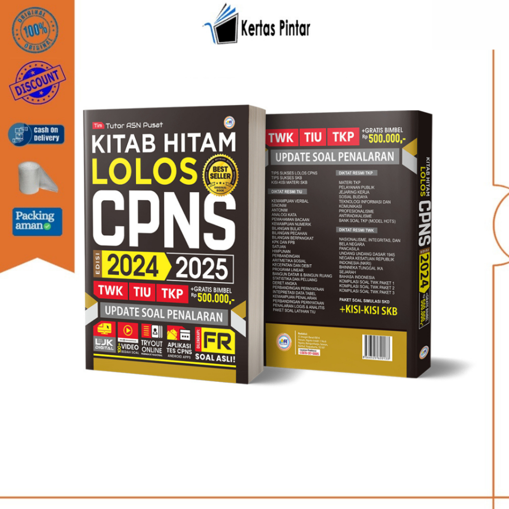 Jual Buku Kitab Hitam Lolos CPNS 2024 - 2025 Update Materi Permen-RB ...