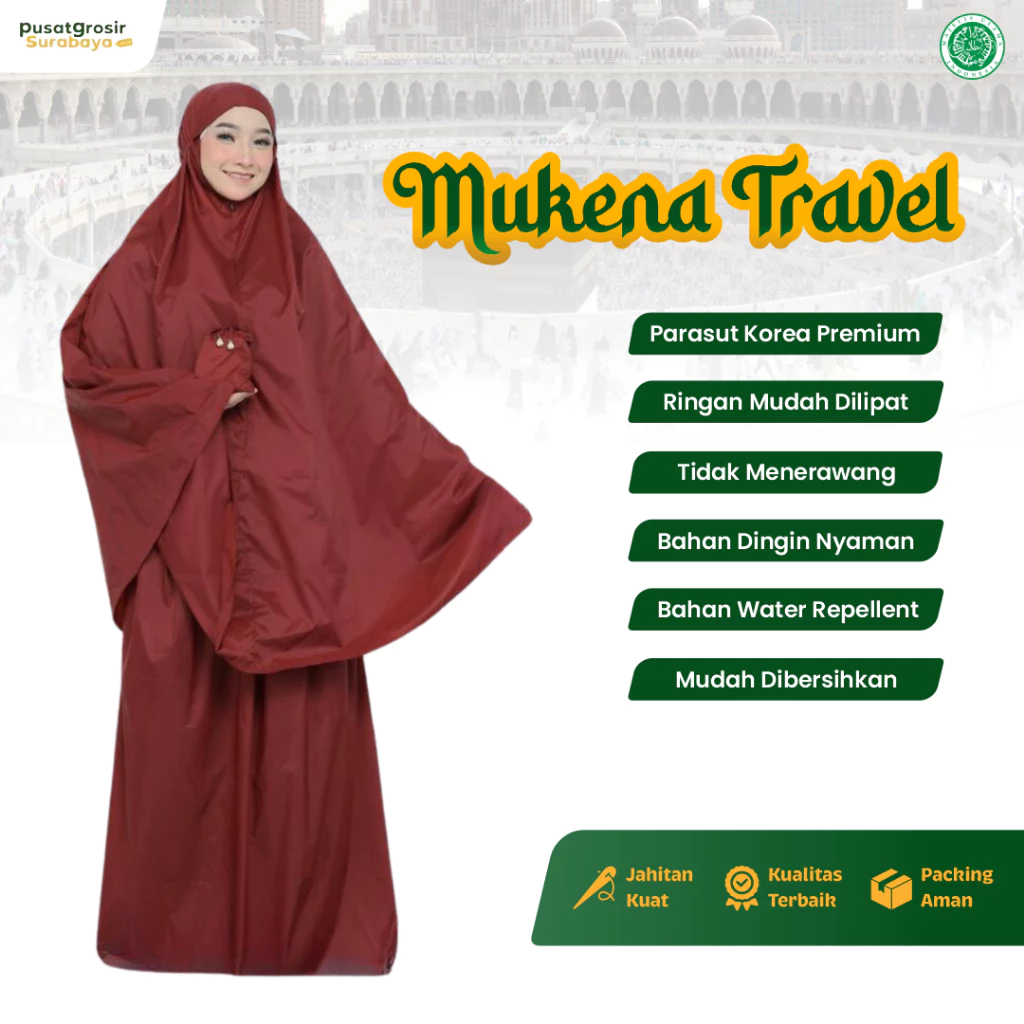 Mukena Travel Dewasa Korea Parasut Premium | AutoStock