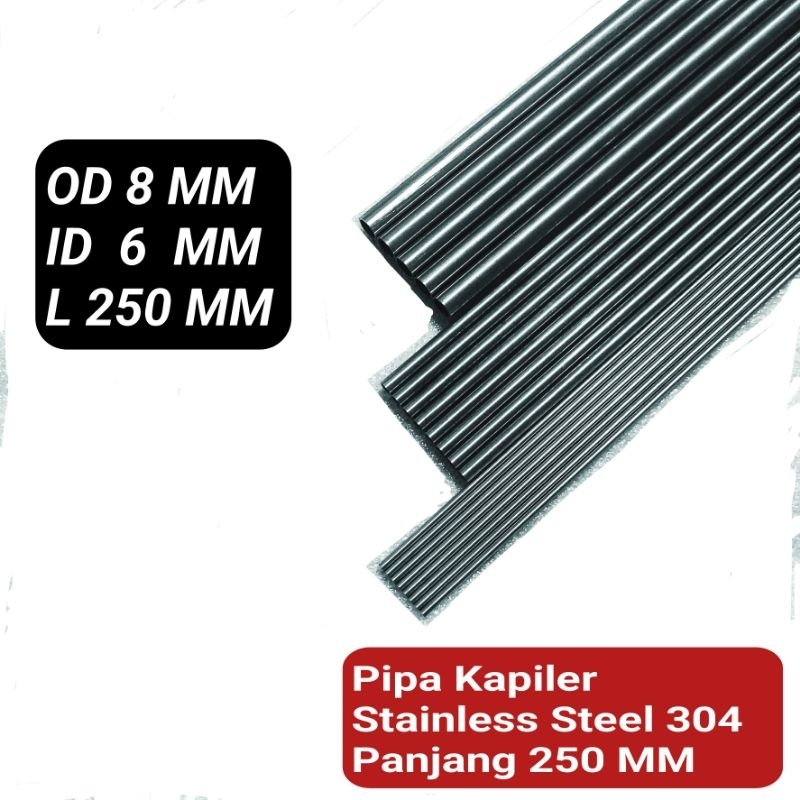 Jual Pipa Kapiler Stailess Steel 304 / Pipa Tubing OD 8 MM x ID 6 MM ...