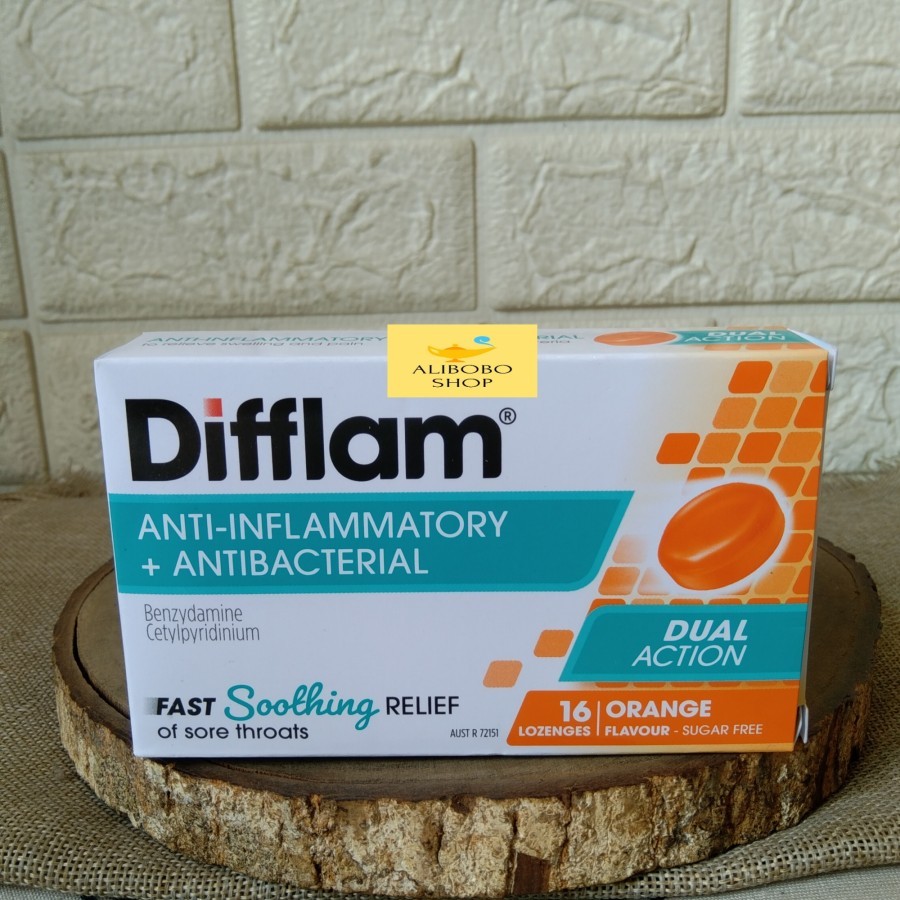 Jual DIFFLAM DUAL ACTION ORANGE 16 LOZENGES ORIGINAL AUSTRALIA | Shopee ...