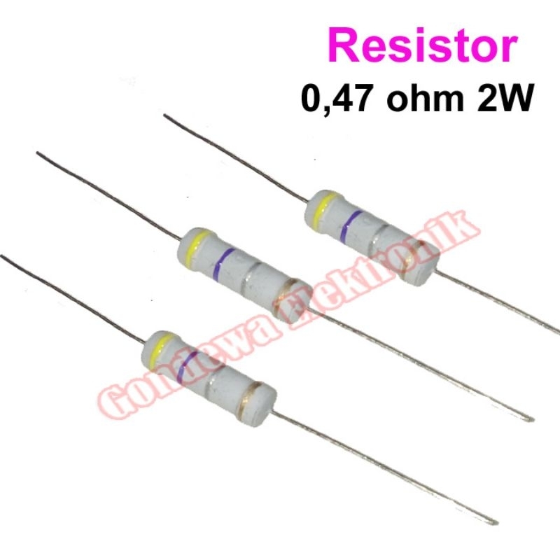 Intertechnik 2-Pack Ceramic Resistors - 10W 47 Ohm, High-Power For Audio & Electronic Projects