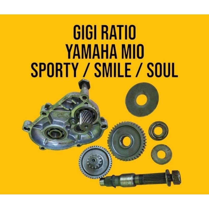 Jual gigi ratio rasio gigi gardan yamaha mio sporty/smile/soul karbu ...