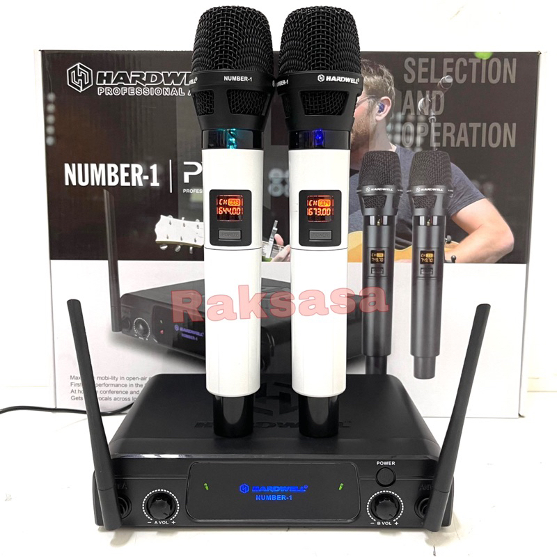 Jual Mic Wireless HARDWELL Number 1 Number1 ORIGINAL 2 Mic Handheld -4 ...