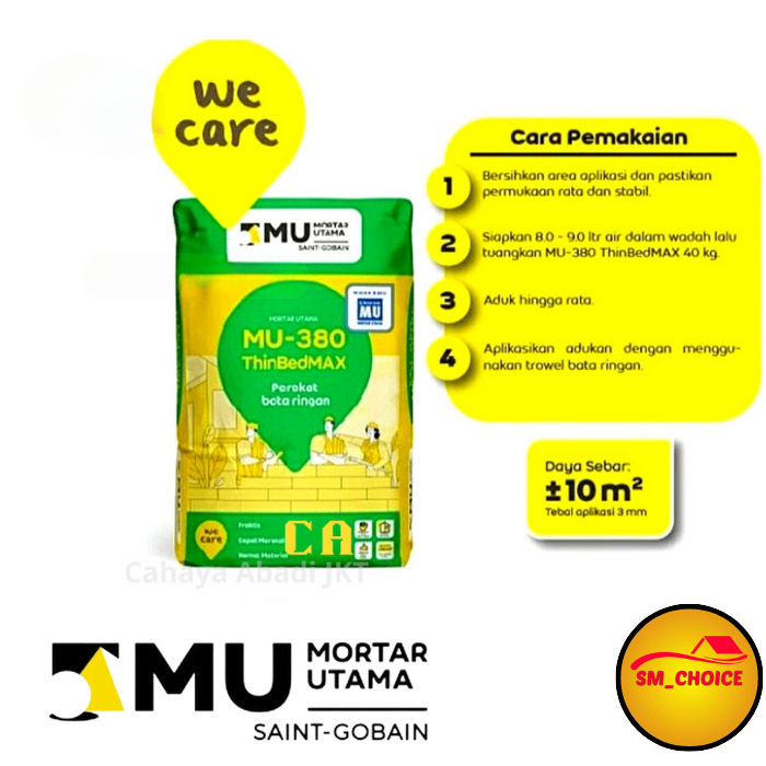 Jual MU 380 PEREKAT BATA RINGAN 1 KG MORTAR UTAMA SEMEN HEBEL 1 KG ...