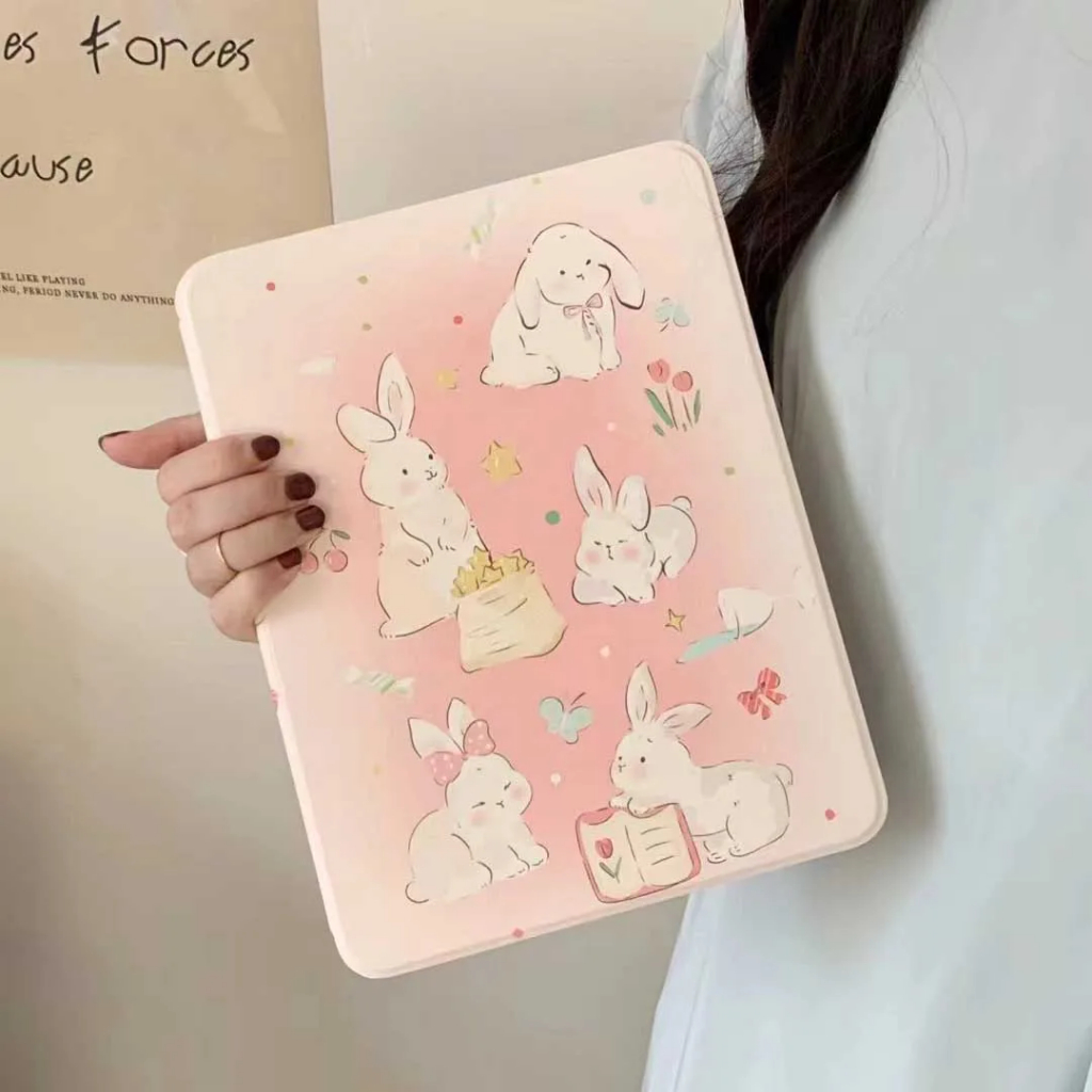 Jual Cute Rabbit Animal For Ipad Air 3 4 5 Case Smart Stand For Ipad ...