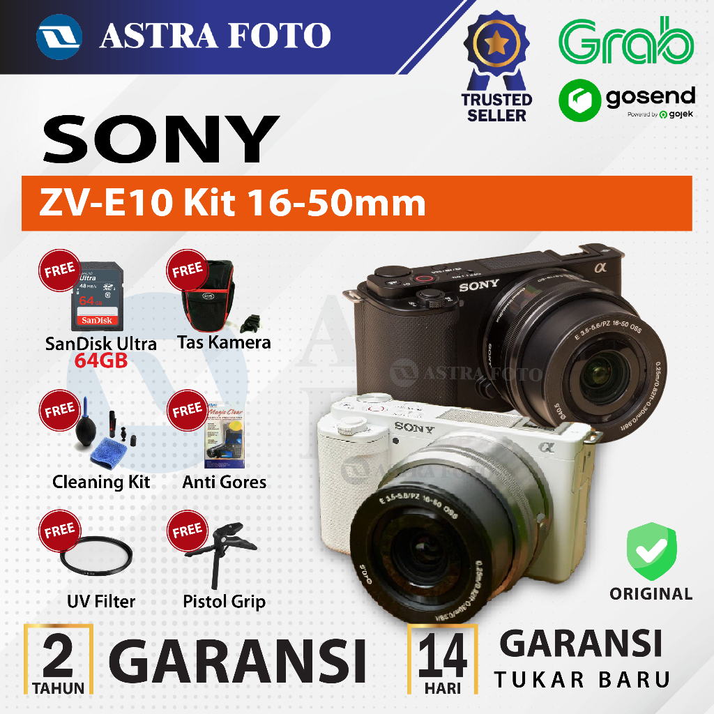 Jual Sony Alpha ZV-E10 Kit 16-50mm ZVE10 / ZV E10 Mirrorless Camera ...