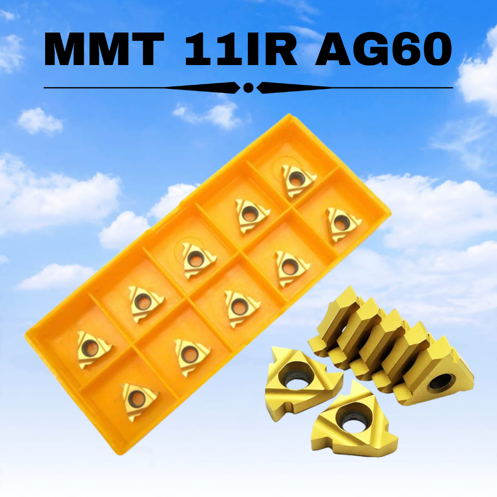 10 Inserts En Carbure Pour Tour CNC - Fraises à Plaquette 11ER AG55 VP15TF - Pour Usinage Acier, Fonte, Inox