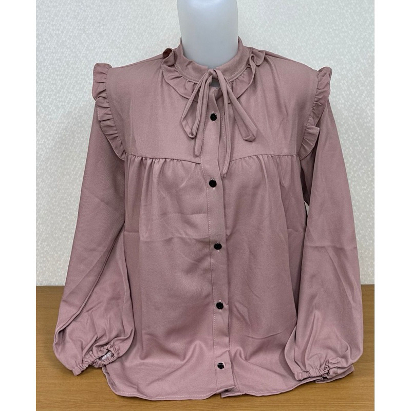 Jual Blouse Korea Blouse Shanghai Rumbai Tali Atasan Wanita Pakaian Terlaris Korean Style