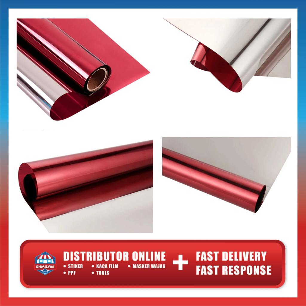 Jual Stiker Kaca One Way Silver Red Merah Kaca Untuk Jendela Rumah Dan ...