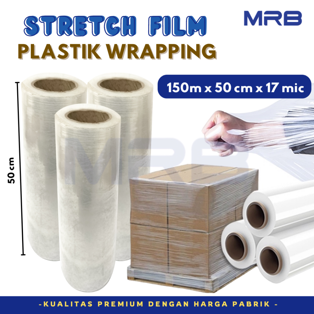 Jual Plastik Wrapping Barang Bening 150m X 50cm / Stretch Film 17 ...