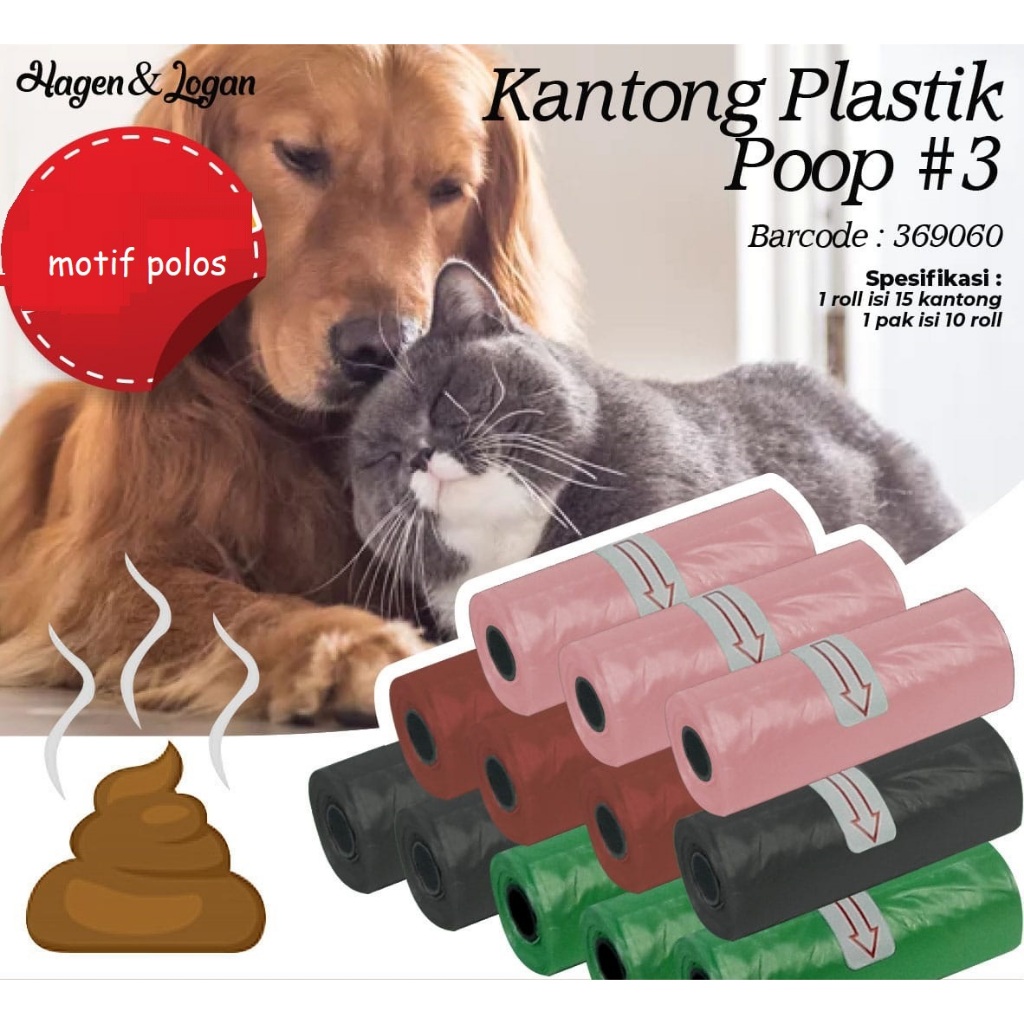 Jual Plastik Poop Anjing Kucing Kantong Sampah Anjing Kucing Ramah ...