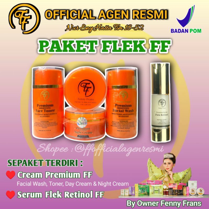 Jual Paket Flek Glow FF Fenny Frans (Cream Premium FF+ Serum Retinol ...