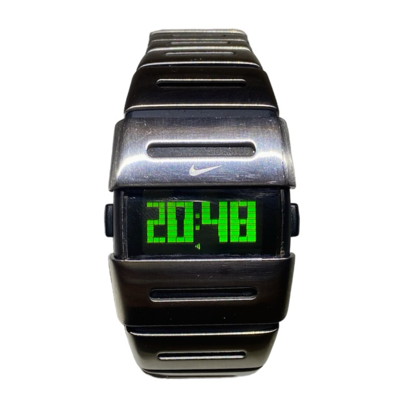 Nike D Line Silver Black Ron Stainless Steel Digital Watch