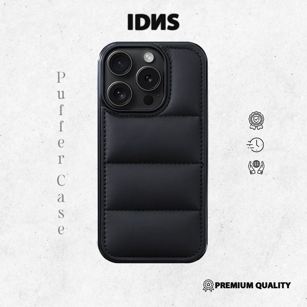 Jual IDNS Case Puffer full black Case Bantal hitam Pillow case