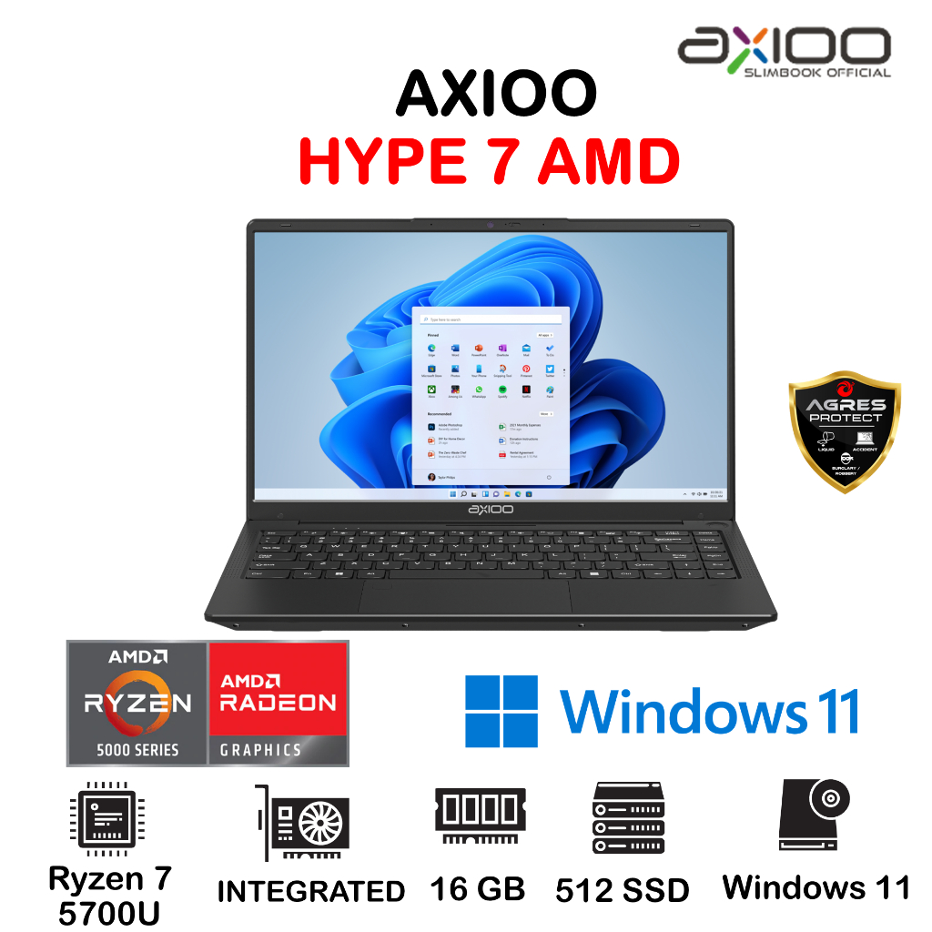 Jual LAPTOP AXIOO HYPE 7 AMD Ryzen 7 5700U 16GB 512GB Windows 11 ...