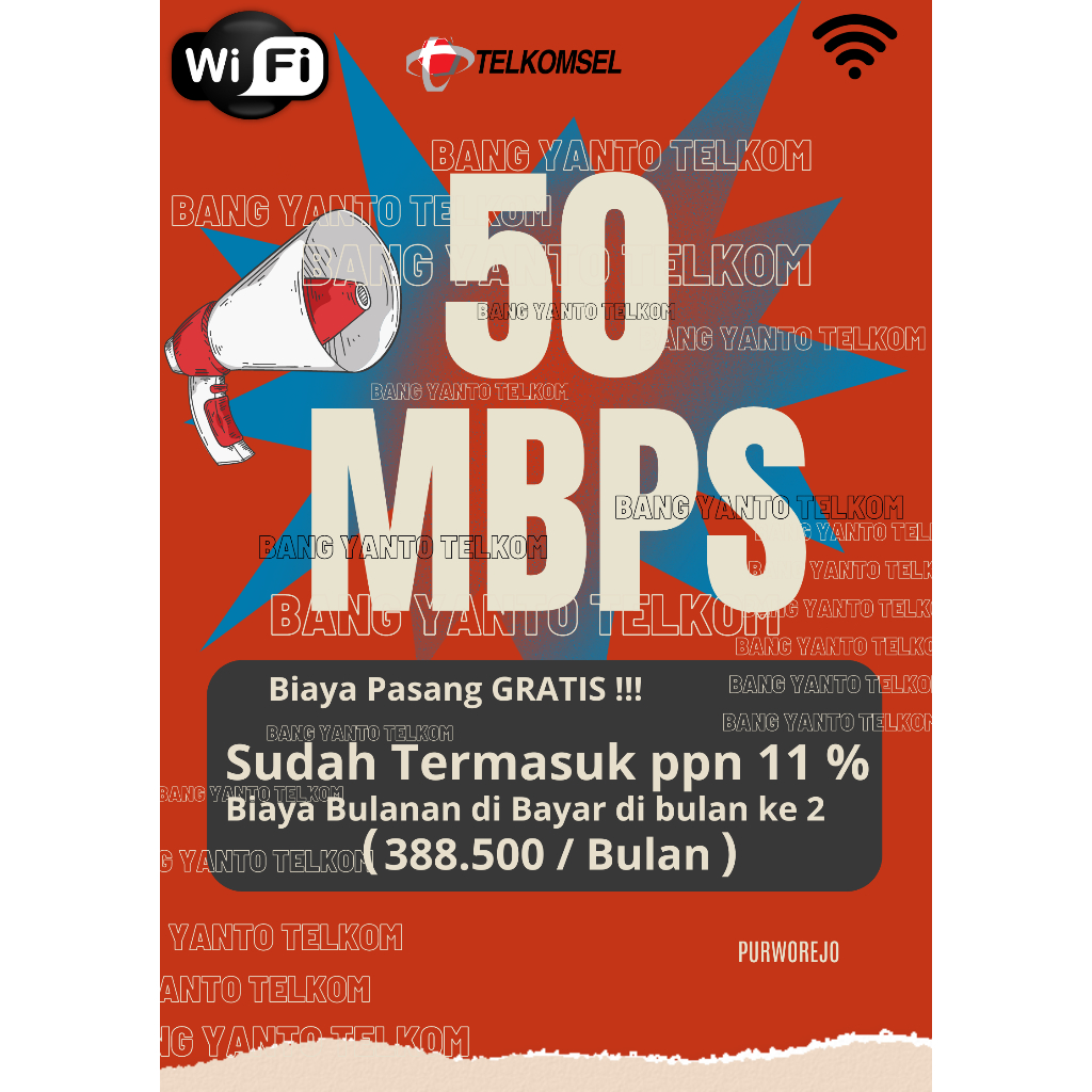 Jual Pemasangan Wifi Indihome 50mbps ( Biaya Pemasangan Gratis