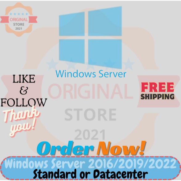 Jual windows server 2016 2019 2022 standard datacenter shopee indonesia