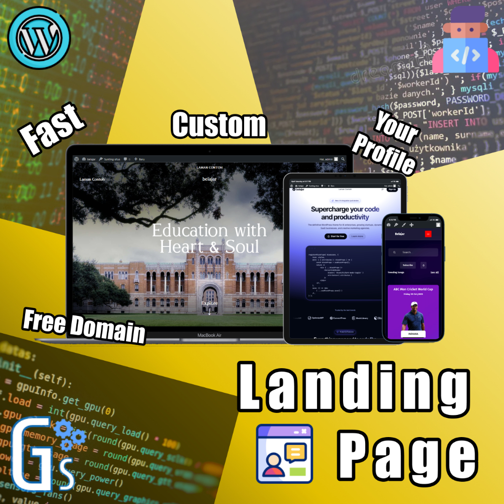 Jual Website Landing Page | Company Profile | Business | School Profile ...