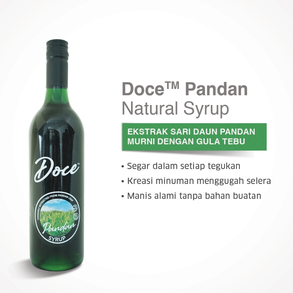 Jual haldinfoods Doce Sirup Ekstrak Pandan Natural Pandan Syrup - 750 ...