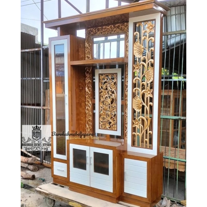 Jual Bufet partisi jati , Partisi jati ukir , partisi 160cm x 220cm ...