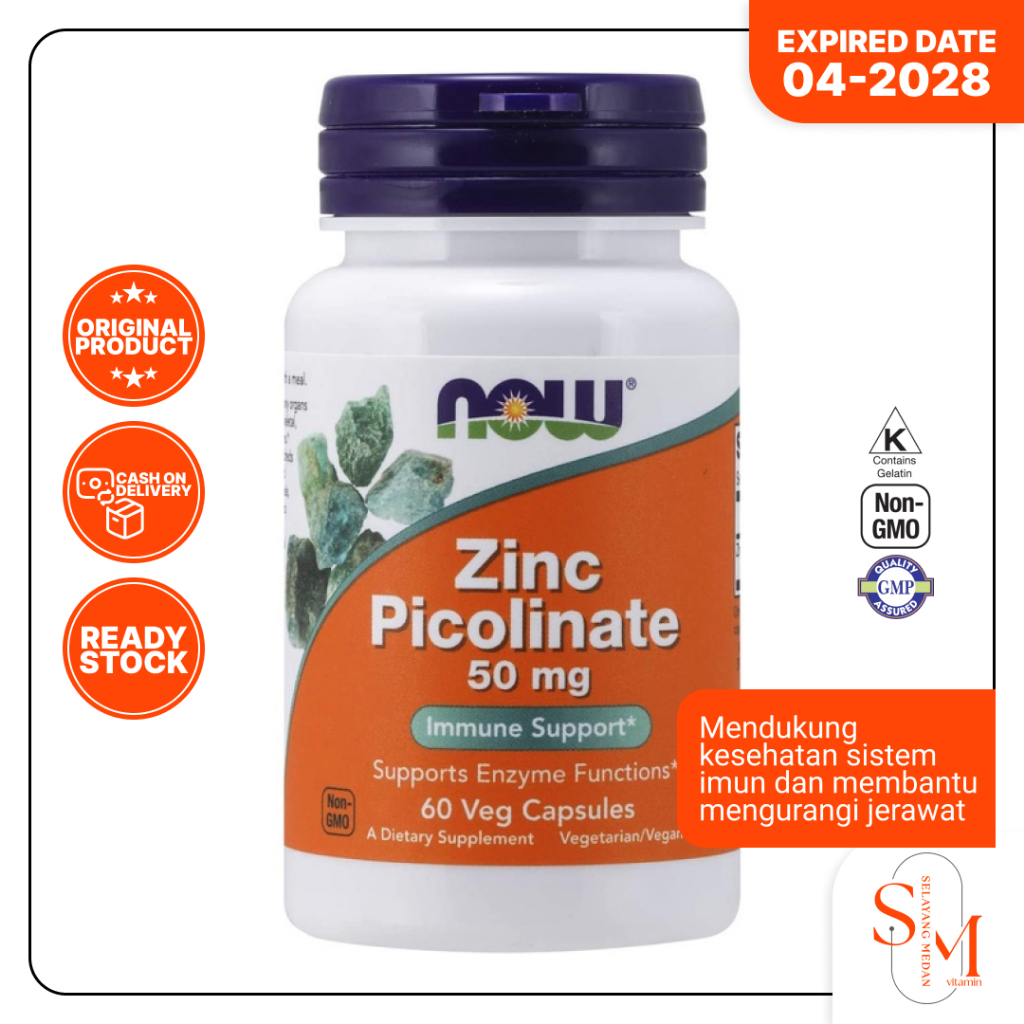 Jual Now Zinc Picolinate 50 mg 60 Capsule Kesehatan Kulit Kuku Rambut