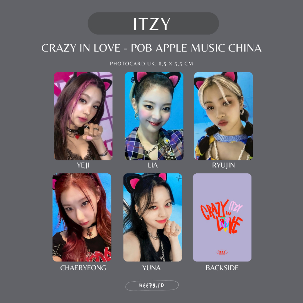 Itzy Ryujin Crazy In Love Apple Music Photocard ITZY