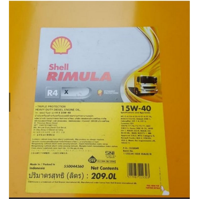 Jual Shell Rimula R4X Repack dari drum | Shopee Indonesia