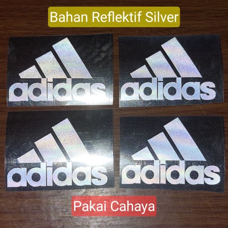 Jual Sablon Sticker Logo Adidas Patch Logo Polyflex Reflektif Silver ...