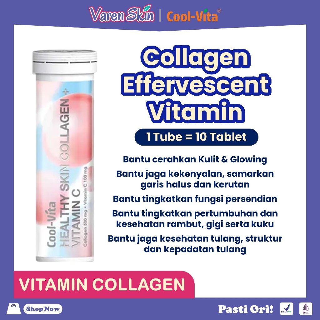 Jual Coolvita Collagen Effervescent Vitamin 10 Tablets 1 Tube