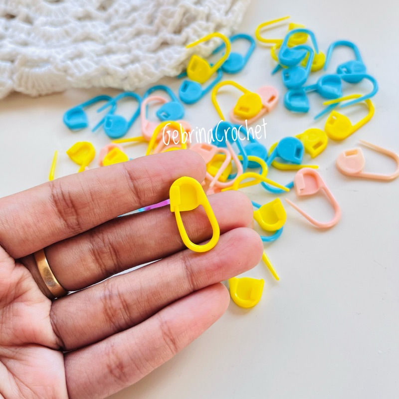 Jual Gebrina ~ 6 pcs Stitch Marker / Penanda Rajutan / Peniti Plastik ...