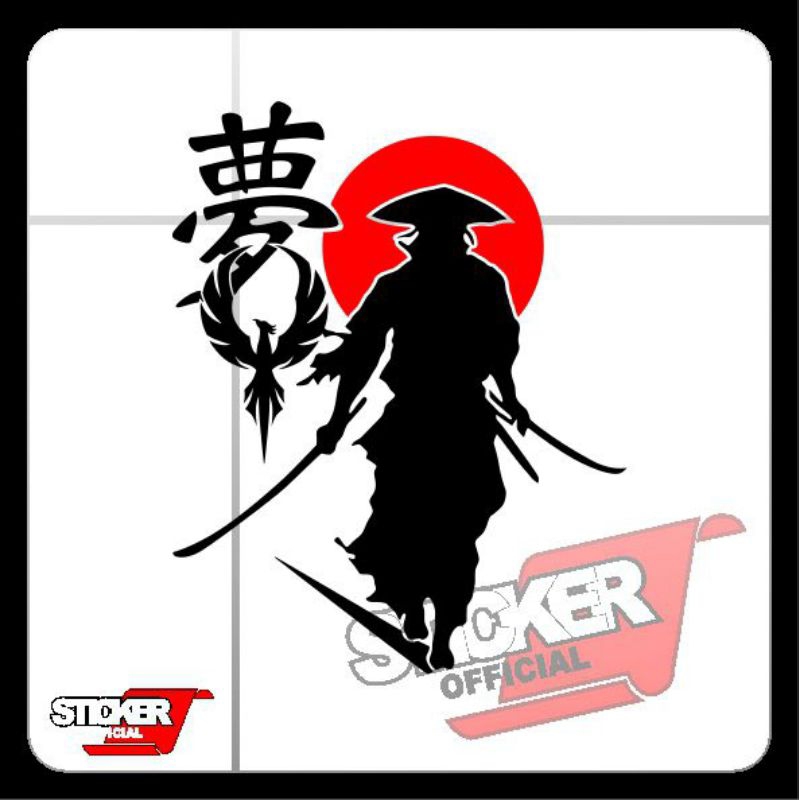 Jual sticker samurai 2 warna | Shopee Indonesia