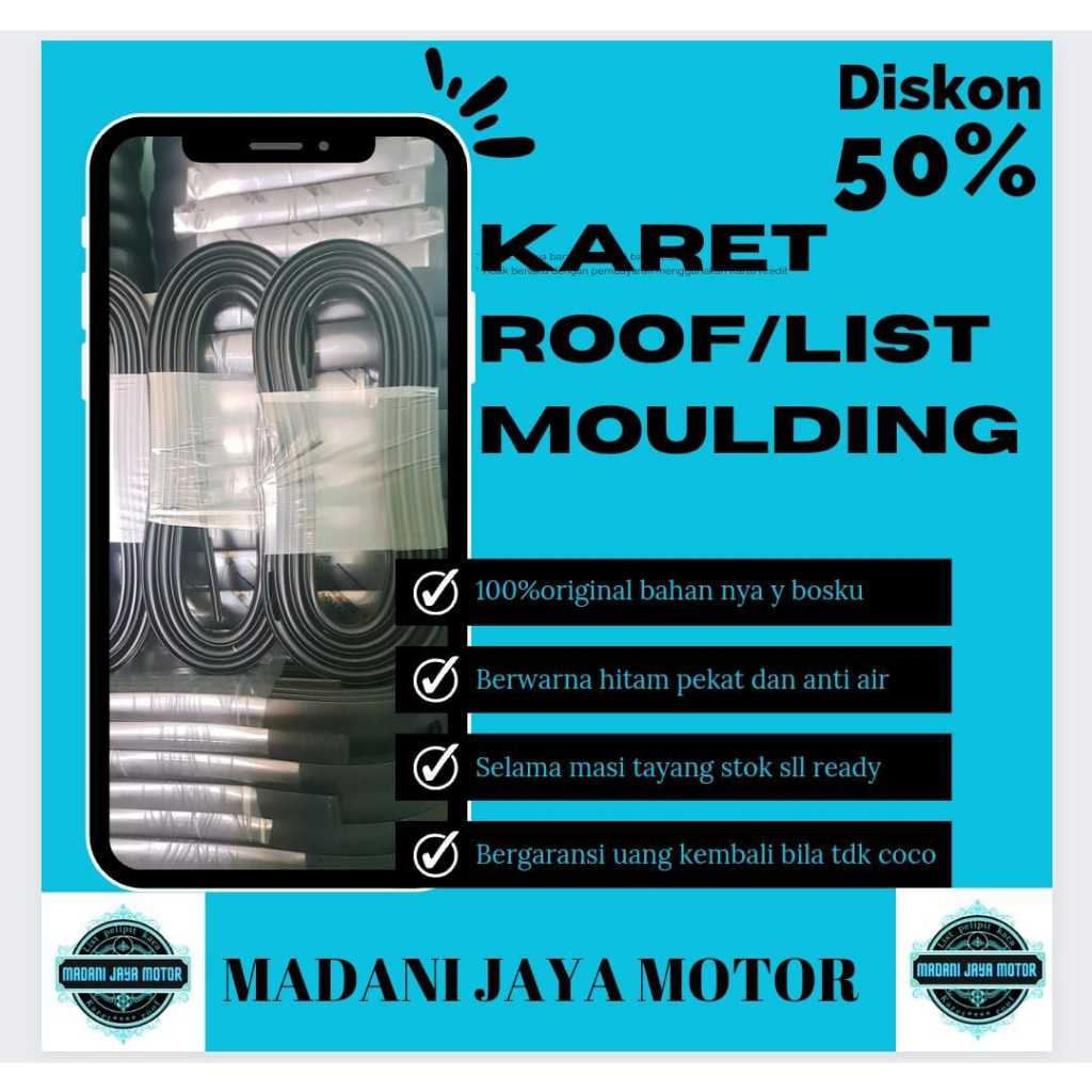 Jual Karet Atap Mobil List Atap Mobil Karet Roof Drip Side List