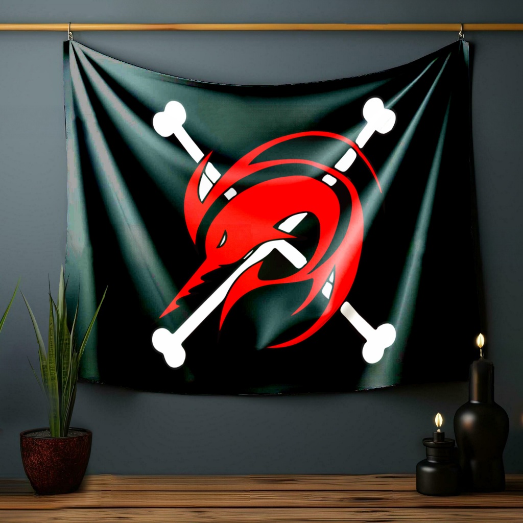 Jual Bendera Arlong One Piece Jolly Roger Wall Decor Poster Kain Pajangan Dinding Bahan