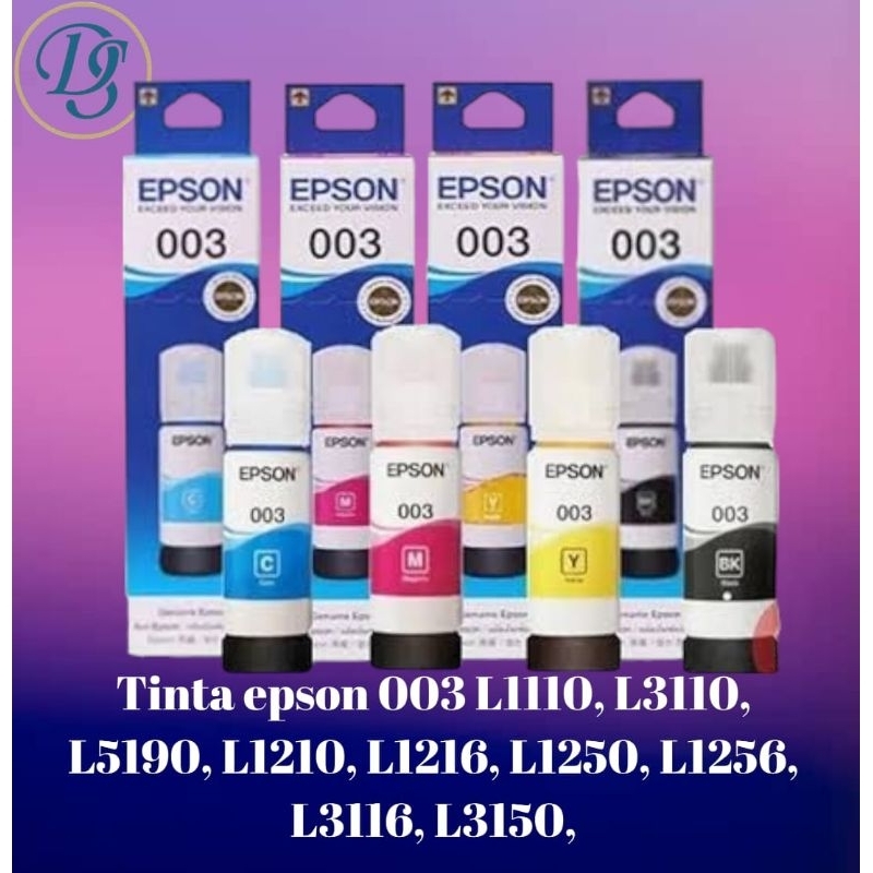 Jual 1set Tinta Epson 003 Original Tipe Printer L Series L1110 L3110 L5190 L1210 L1216 L1250 6893